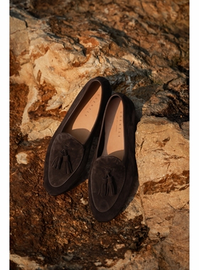 UGENTLE 牛皮底blake工艺 意大胎羊绒「栗子棕」比利时绒面乐福鞋