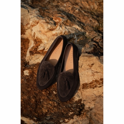 UGENTLE羊皮比利时乐福鞋皮底男