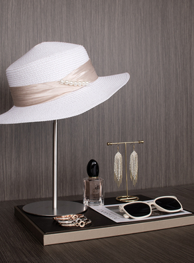 样板间衣服全屋定制展厅帽子摆件轻奢软装饰品样板房衣帽间摆件