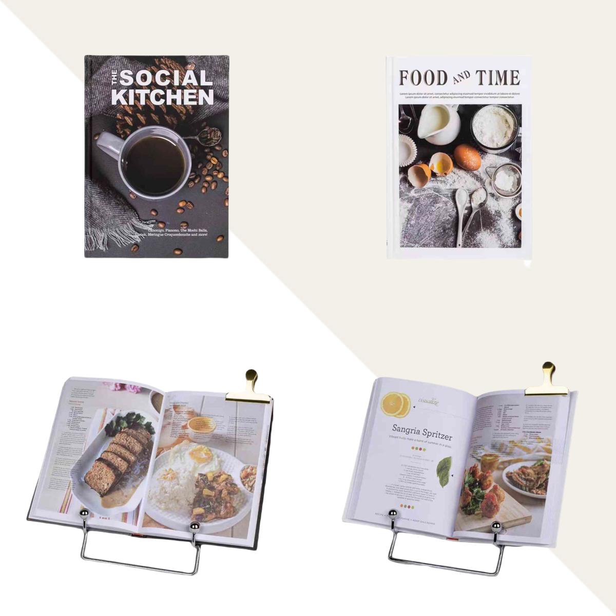 样板间厨房装饰食谱菜谱书架硬壳真书英文西餐厅美食杂志软装摆件