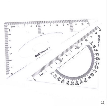 包邮得力文具6415三角板套装三角套尺13CM斜边直角学生办公用品