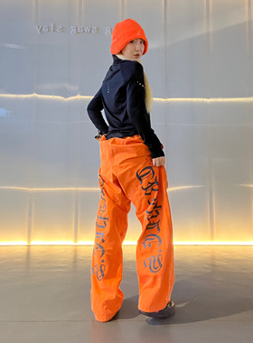 TripleS美式复古工装裤女2025新款宽松直筒休闲阔腿裤