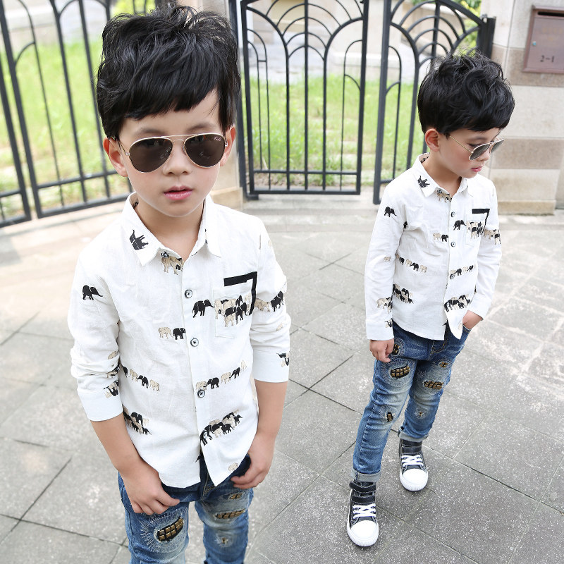 Chemise garcon à manche longue - Ref 2074628 Image 1