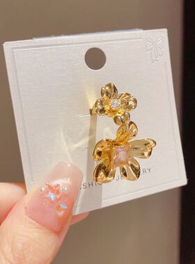 简约指环时尚开口戒个性花瓣气质