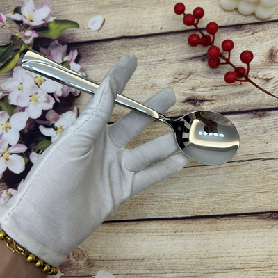 实惠款出口尾货不锈钢分菜勺饭勺自助餐酒店餐厅分餐公用勺子喝汤