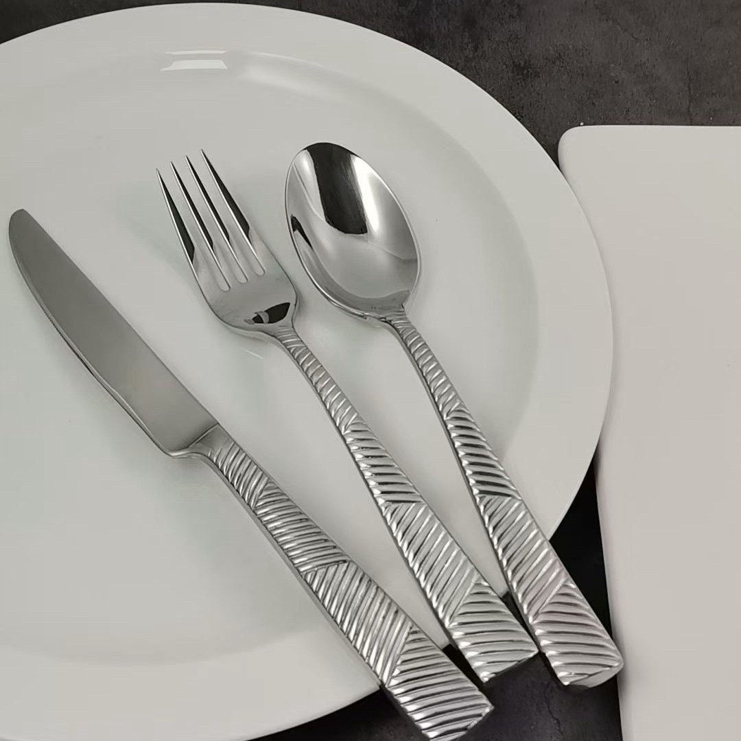 美国Oneida高端18/10不锈钢西餐餐具牛排刀叉勺三件套酒店餐厅商