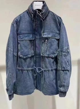 2H1RB01折DAZZLED素国内正品代购2023春蓝色牛仔外套吊牌2699