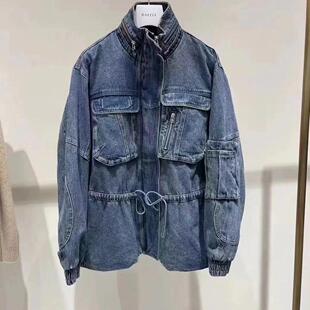 2H1RB01折DAZZLED素国内正品 2023春蓝色牛仔外套吊牌2699 代购