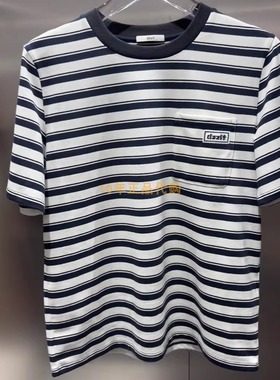 3J1B303折dzzitD素国内正品代购2025春深蓝色短袖T恤吊牌695