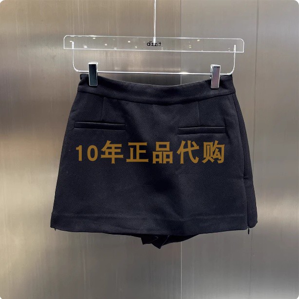 3I4Q122折dzzit地素国内正品代购2024冬黑色裙裤吊牌965