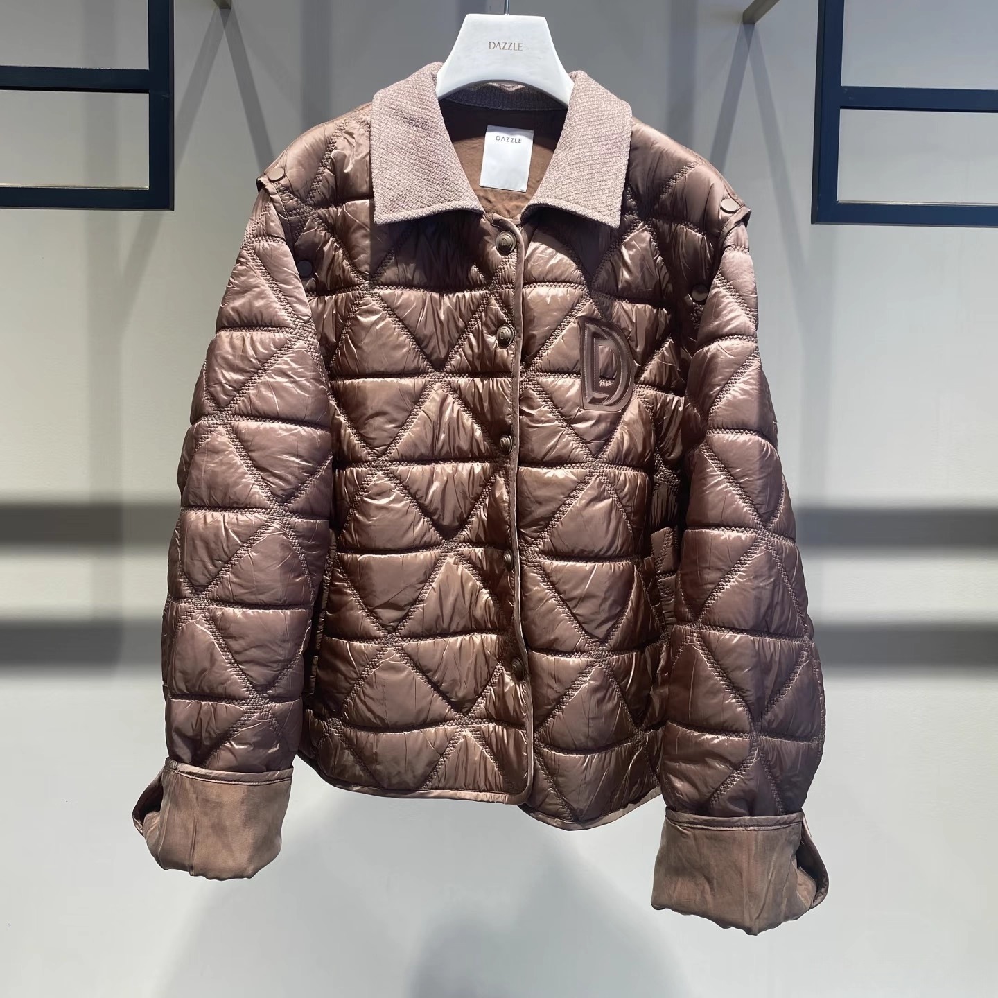 2I4H303折DAZZLE地素国内正品代购2024冬多色翻领外套吊牌2899