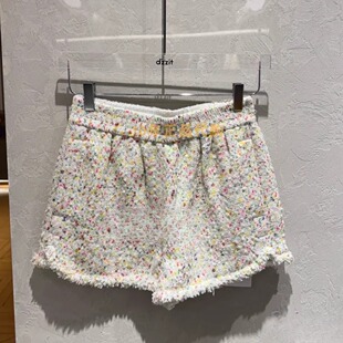 3I2Q132折dzzit地素国内正品代购2024夏彩色粗花呢短裤吊牌995