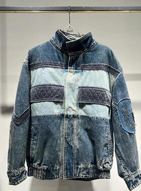 2H4RB01折DAZZLED素国内正品代购2023冬蓝色牛仔棉服吊牌3399