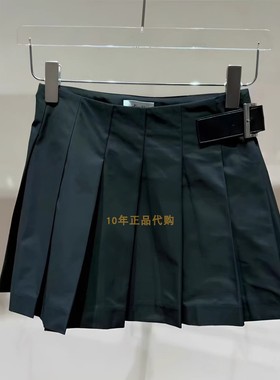 3I2S239折dzzit地素国内正品代购2024夏黑色金属标百褶裙吊牌995