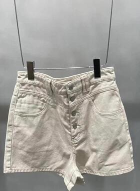 2H3R114折DAZZLED素国内正品代购2023秋白色牛仔短裤吊牌999