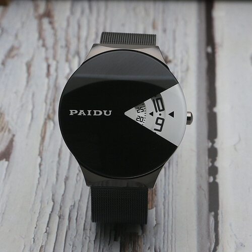 无指针概念手表时尚青少年男生学生高级感女生转盘潮表初中高中生