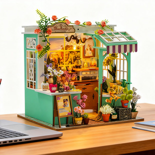 弘达diy小屋爱丽丝花园3d立体拼装建筑模型成人解压玩具送礼物女