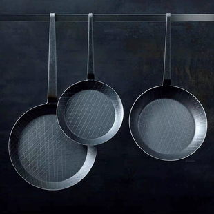 出口碳钢煎锅家用煎牛排煎蛋煎饼/户外露营/2.5mm厚度/燃气电磁炉