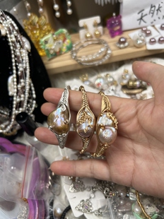 天然淡水珍珠古法绕丝巴洛克手镯