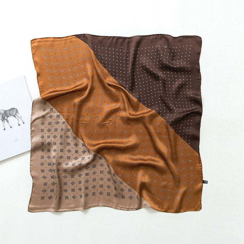 2025春秋冬季复古围巾小方巾丝巾女韩国百搭职业装饰空姐领巾