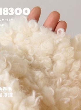 厚泡感加密泰迪圈圈绒箱包大衣夹克童装毛绒面料设计师布料M8300