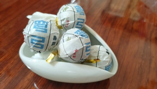 新品福利2023春易武弯弓古树龙珠8克/颗每泡 柔香甜润回甘 生普