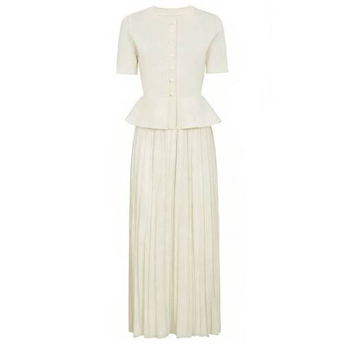 夏季名媛修身显瘦假两件连衣裙