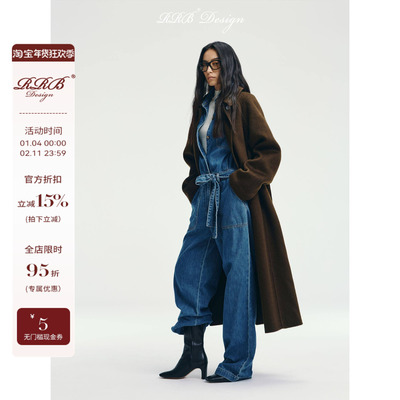 RRB复古宽松长袖秋装毛呢外套