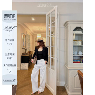 简约弯刀裤 纯色宽松百搭舒适弹力显瘦休闲裤 Design RRB