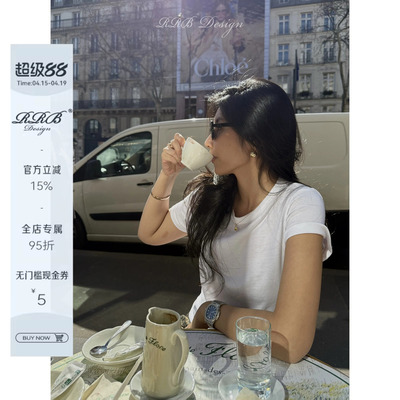 RRBDesign韩国棉百搭短袖T恤