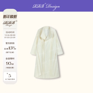 毛呢外套 绵羊毛羊绒拉绒保暖气质宽松显瘦百搭长款 RRB Design