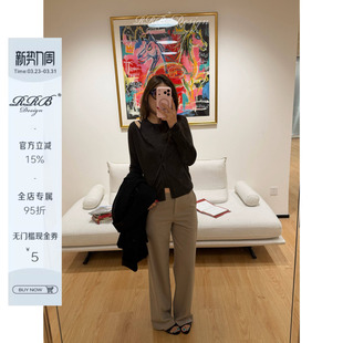 百搭显瘦开衫 100%精纺羊毛修身 纯色吊带背心两件套 Design RRB