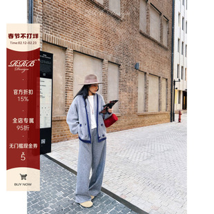 RRB Design「暖暖裤」加厚松紧腰纯色时尚秋冬百搭舒适时尚休闲裤