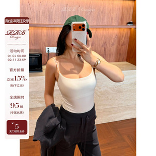 RRB Design 自带bra可水洗羊毛加绒百搭显瘦吊带背心基础简约上衣