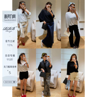 T恤舒适百搭上衣 莱赛尔宽松显瘦圆领慵懒蝙蝠袖 RRB Design