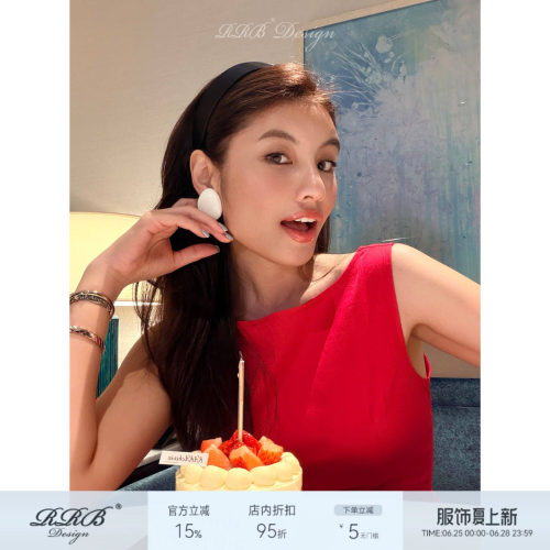 100%棉修身显瘦收腰无袖连衣裙