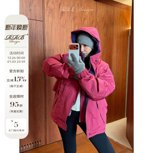 羽绒服风衣外套 宽松显瘦可拆卸两穿保暖厚实连帽长袖 RRB Design