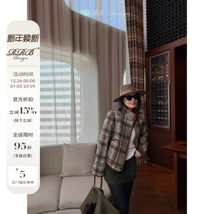 RRB Design「爱丁堡」时髦精格纹控保暖系高领外套