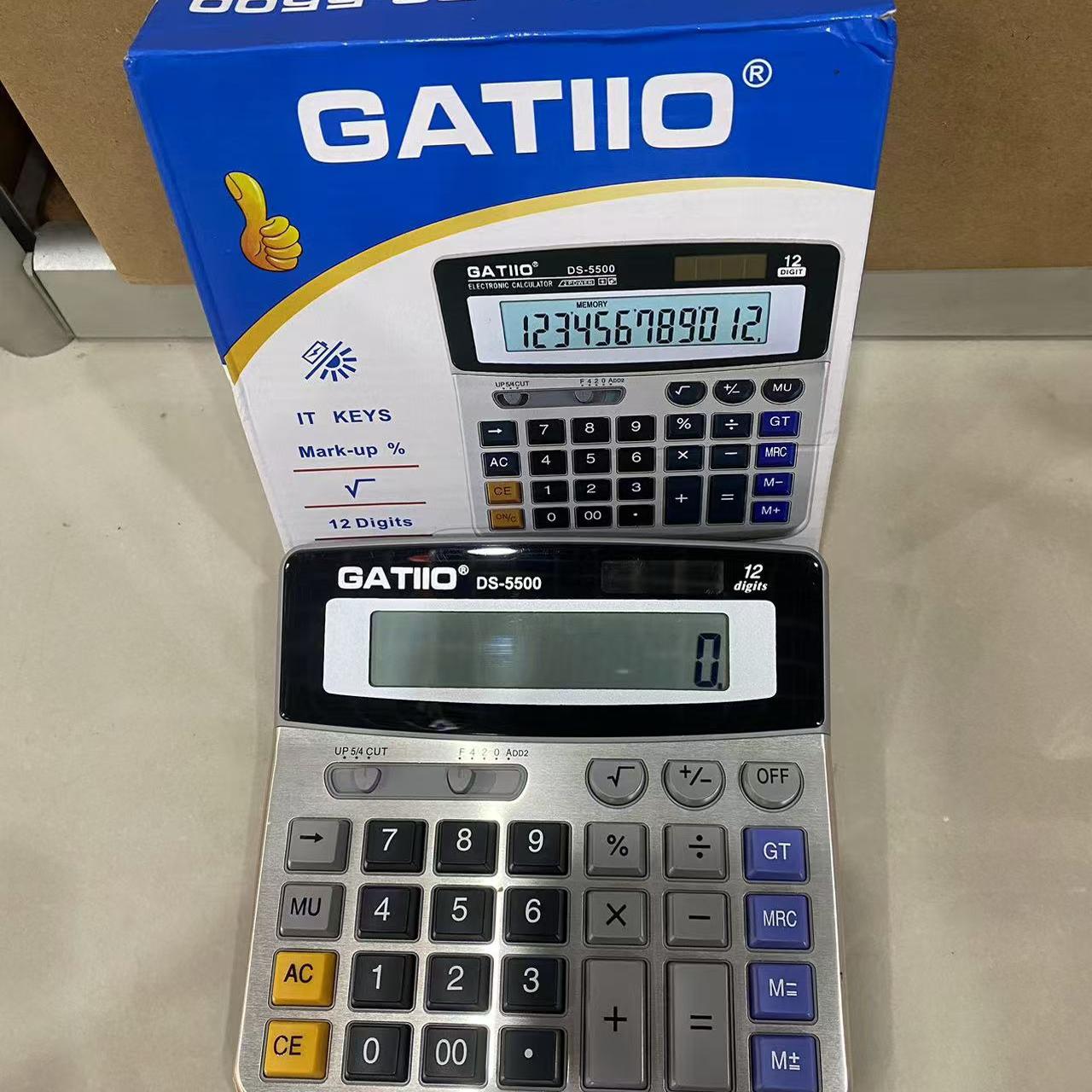 包邮计算器AD-5500财务会计专用大屏幕太阳能双电源计算机