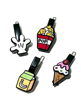 韩饰AZ饰品发饰雅致镶钻彩色食品手套图案边卡扣卡女BQ1784