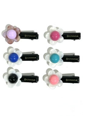 韩饰AZ饰品头饰可爱甜美彩色花朵发夹鸭嘴夹