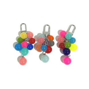 韩饰AZ可爱甜美彩色葡萄串钥匙扣挂件