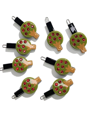 韩饰AZ饰品头饰雅致镶钻甜美圆形果树边卡扣卡女BQ1558