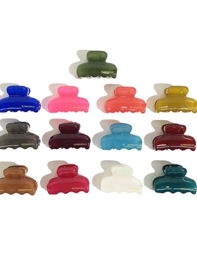 韩饰AZ饰品头饰雅致果冻色素面小巧半圆抓卡女ZQ0472