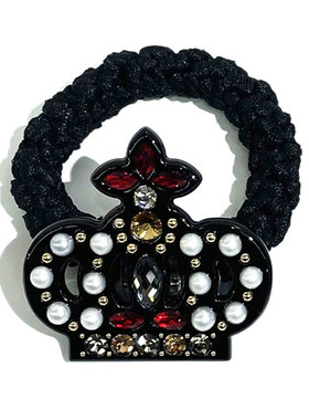 韩饰AZ饰品头饰镶钻锆石珍珠十字镂空皇冠粗发圈FQ1381