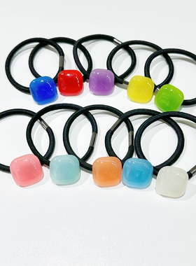 韩饰AZ饰品头饰果冻方块头绳发绳发饰