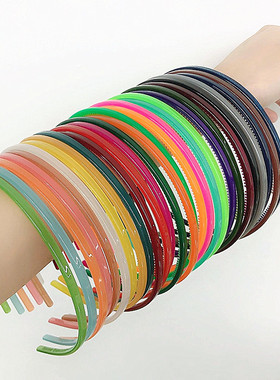 韩饰AZ饰品头饰雅致素面彩色基础细发卡发箍FG0001