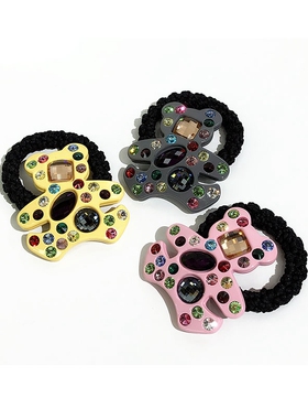 韩饰AZ饰品头饰雅致锆石炫彩马卡龙色可爱小熊粗发FQ1316