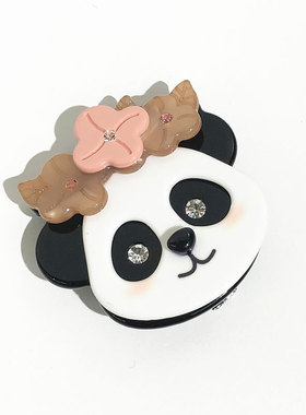 日韩系AZ饰品花朵熊猫鸭嘴夹YZJ0773
