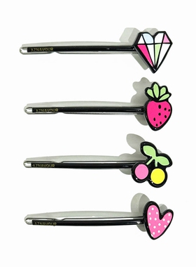 韩饰AZ饰品头饰雅致素面甜美水果几何形边卡扣卡BQ1710